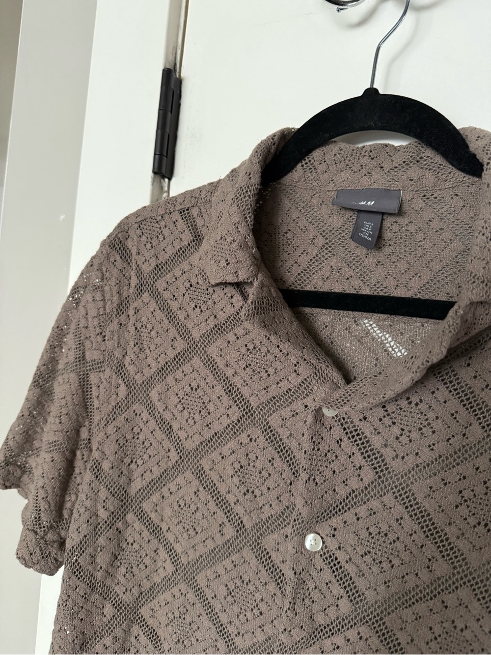 H&M knit boho styled short sleeve button up - Picture 3 of 7